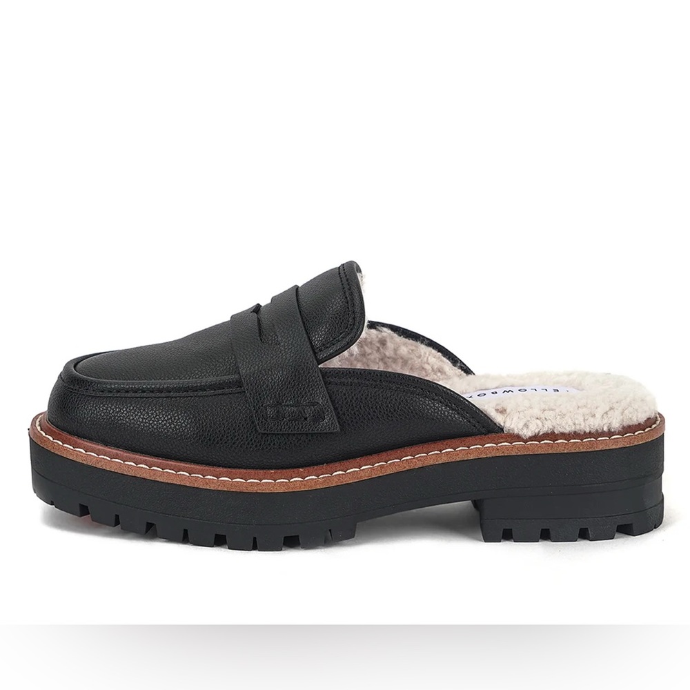 YellowBox Shareen Shearling Loafer Mule, Size 9